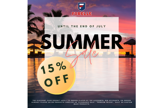 Summer Sale! Get -15% now! - Forelle American Sports Equipment